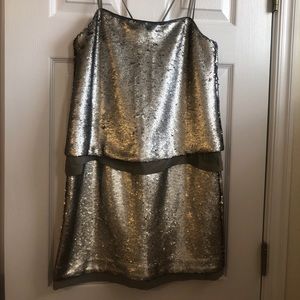 Silver sequin dress